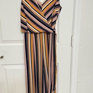 Striped Wrap Dress